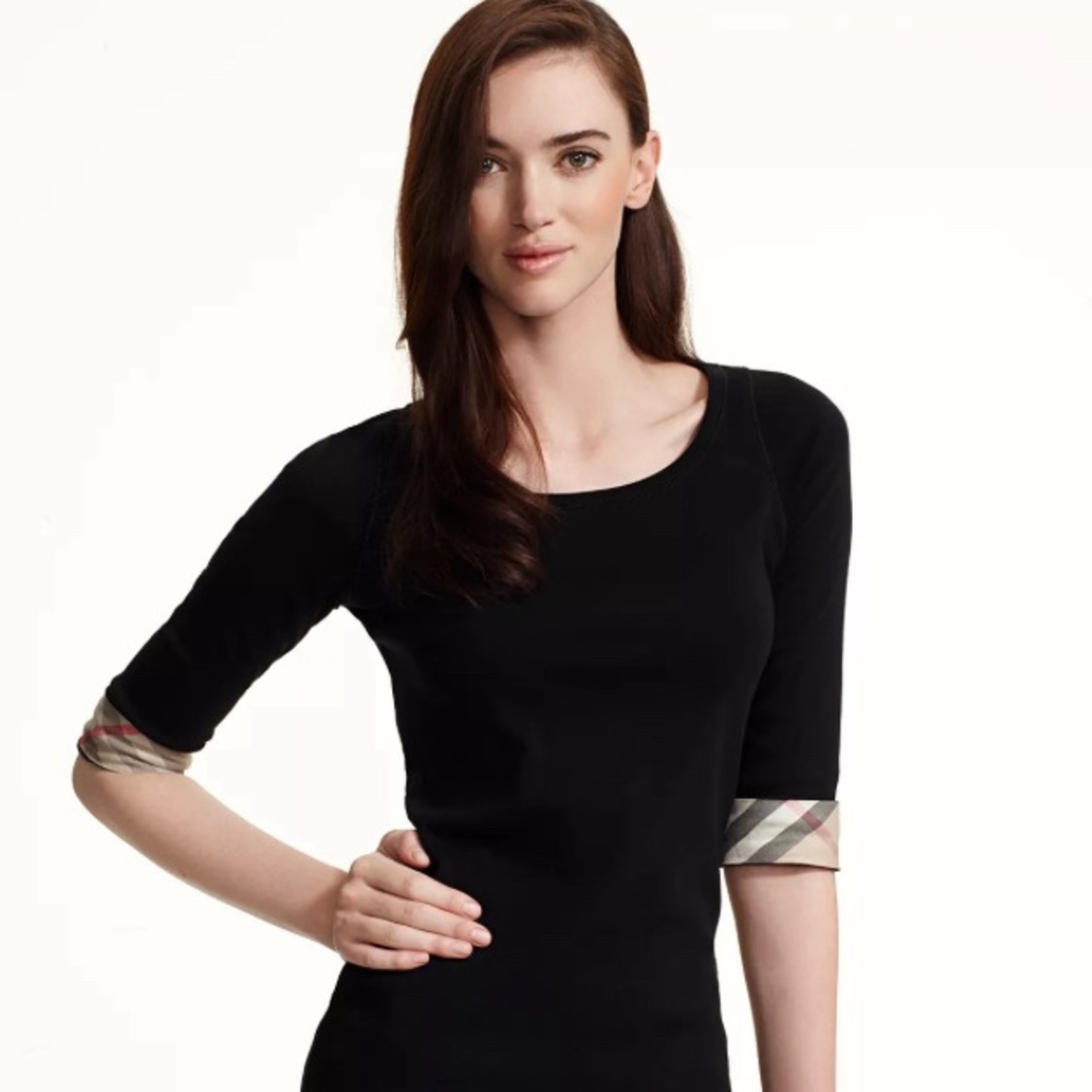 New Burberry Black Top With Tags